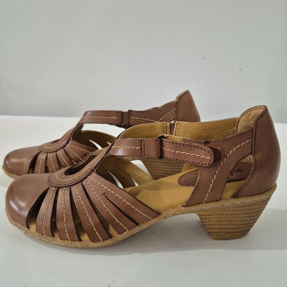 Softspots Sally Mocha Leather Pump w Strappy Sandals Size 7.5M